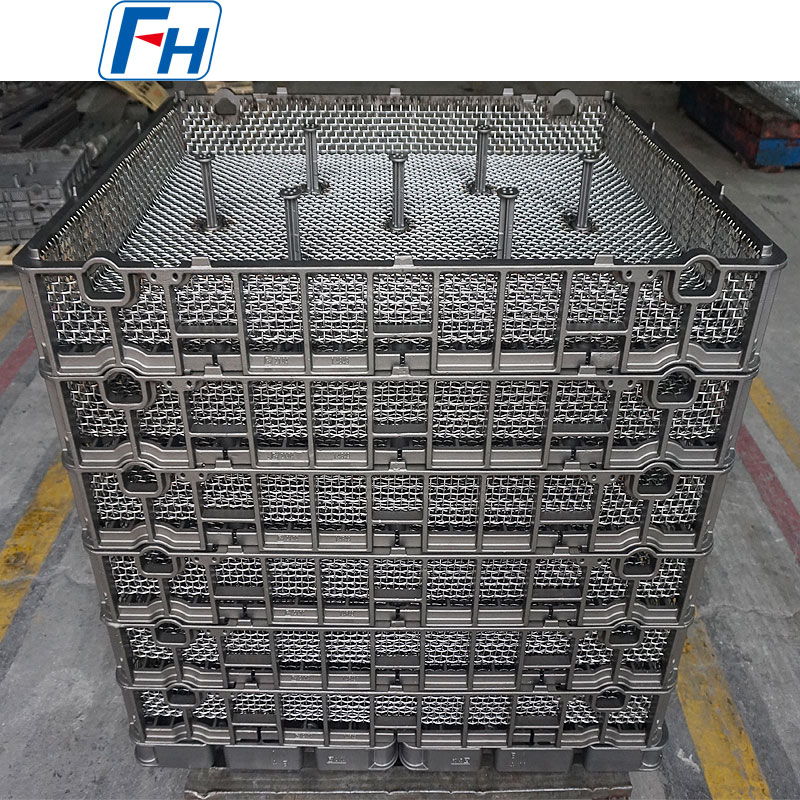 Op maat gemaakte precisiegegoten manden en frames voor warmtebehandeling, bakken en armaturen | FH®