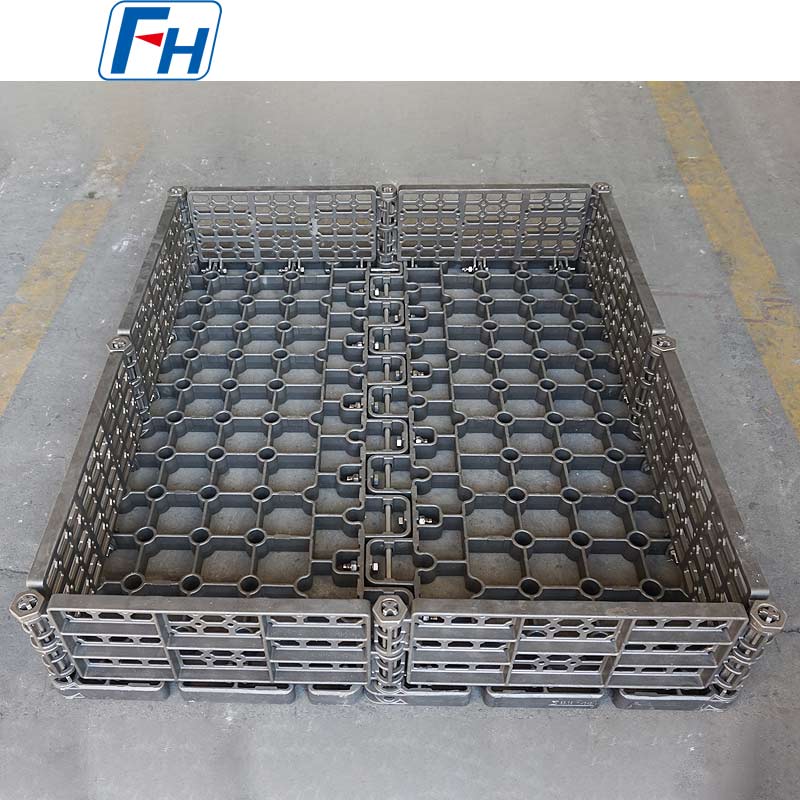 FH® oliegekoelde warmtebehandelingsoplaadmand voor rolhaardoven